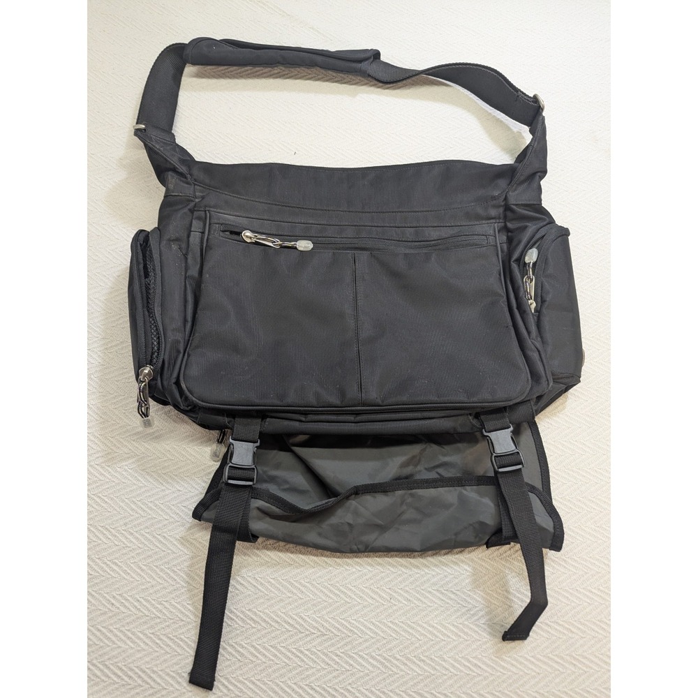 eBags Black Yoga Gym Bag Shoulder Tote Multi Pocket Fitness Travel Organizer
